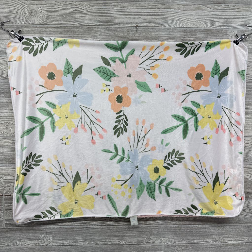 Sherpa & Flower Blanket