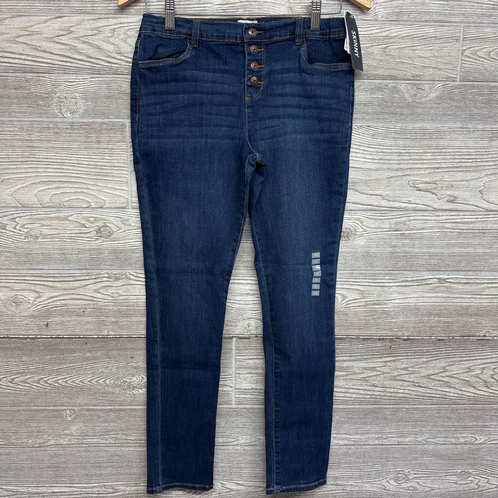 NEW Skinny Jeans Button Fly 14