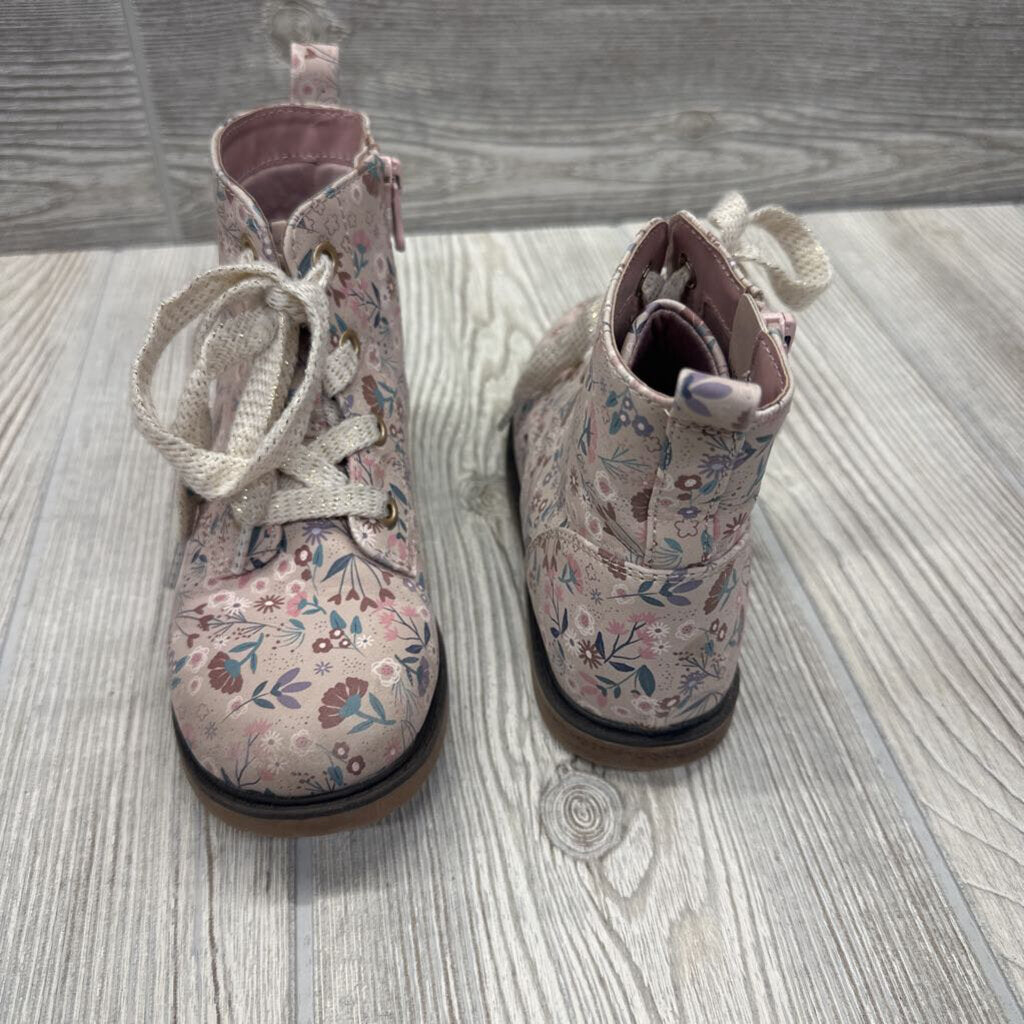 Lace Up Boots Flowers 12c