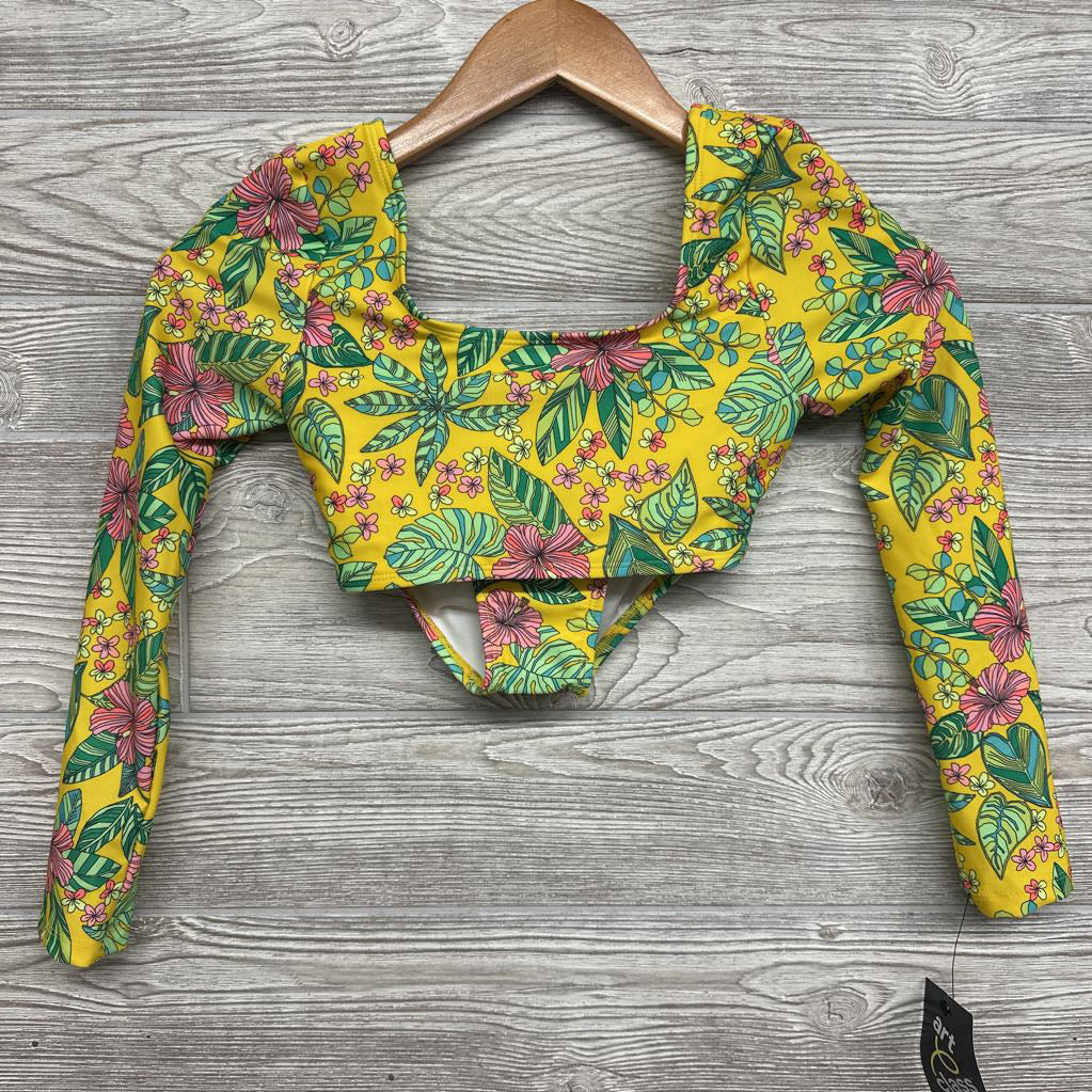 NEW 2 Pc LS Swimsuit Flowers 8