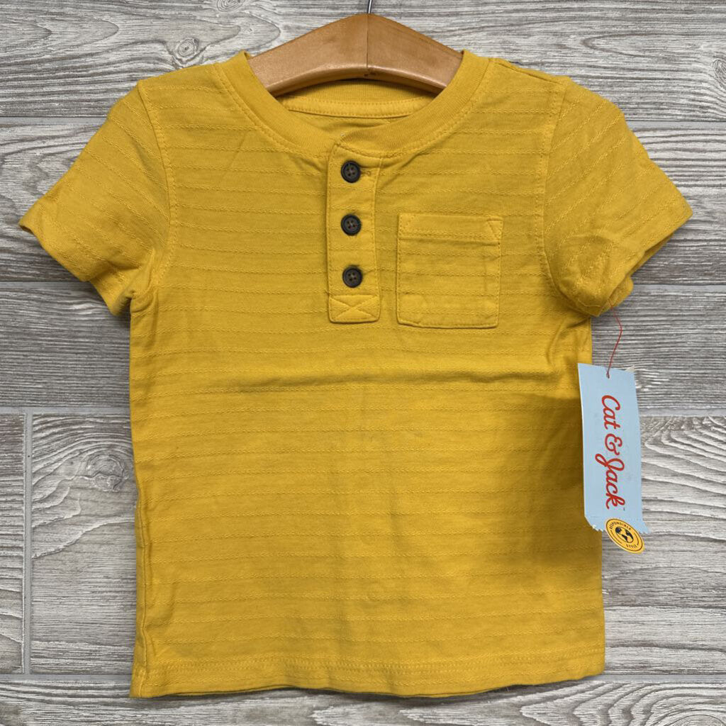 NEW Henley Shirt Textured Stripes 18m