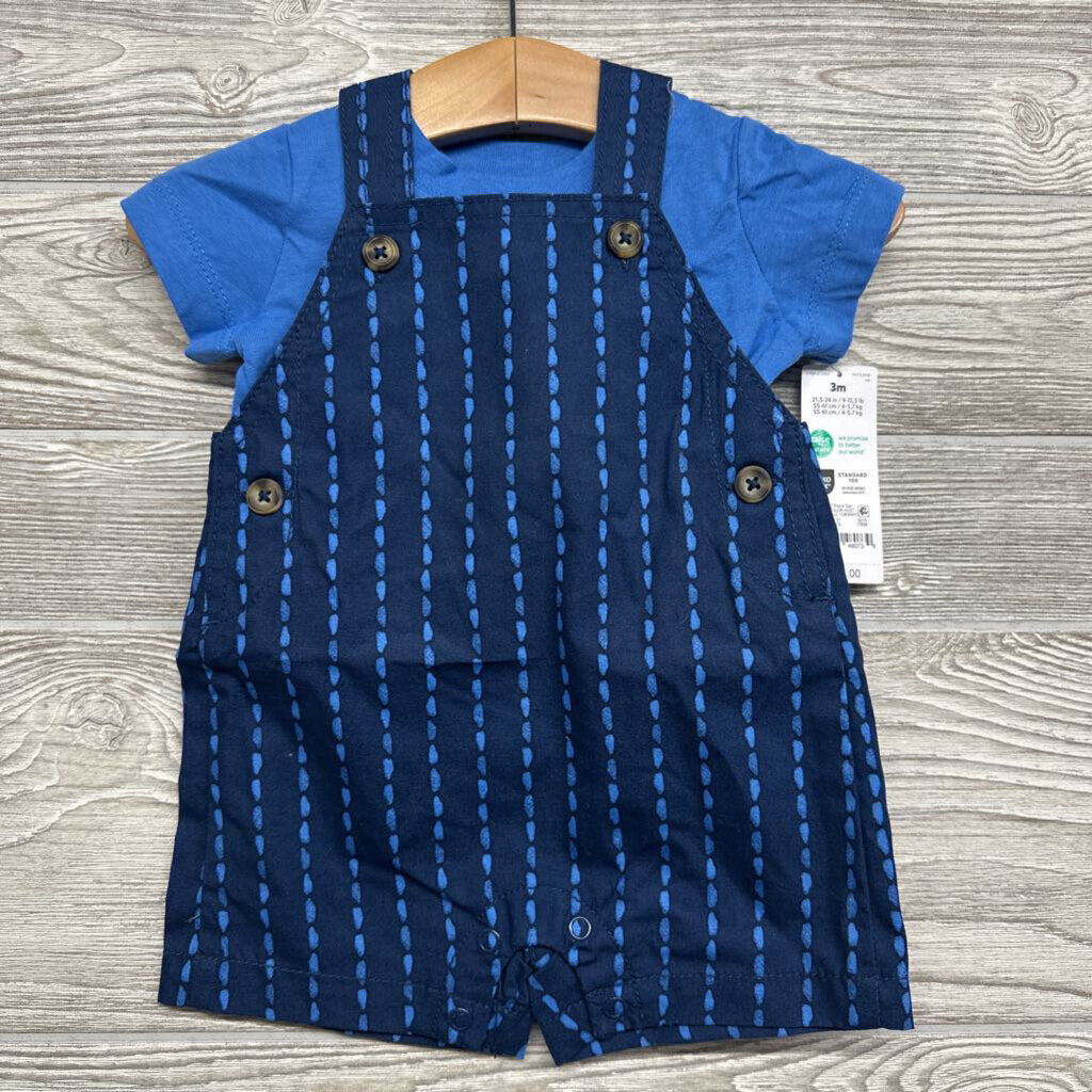 NEW Shortalls & Shirt Dash Stripes 3m