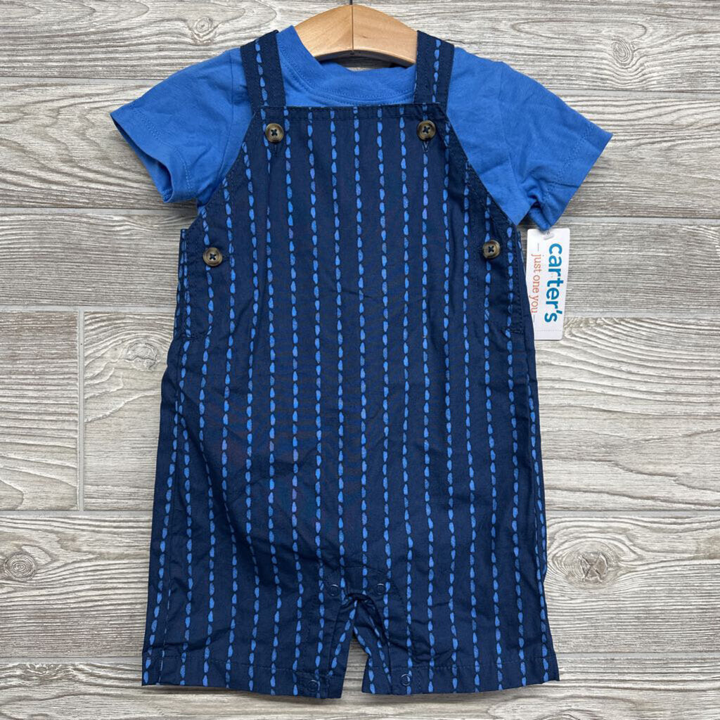 NEW Shortalls & Shirt Dash Stripes 18m