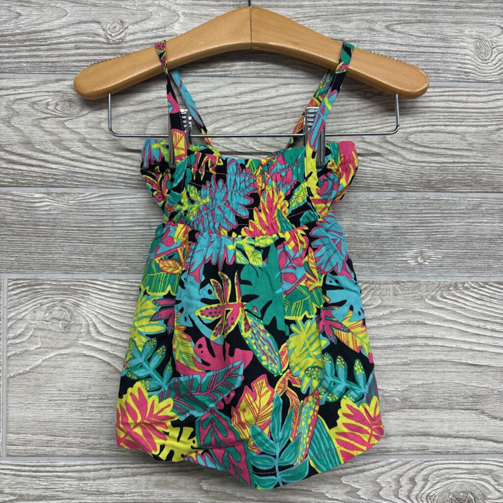 NEW Smocked Tank Top & Shorts Leaves 12m