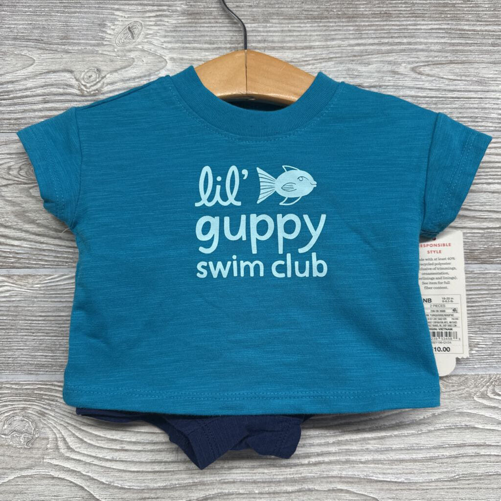 NEW Shirt & Shorts Lil' Guppy Swim Club nb