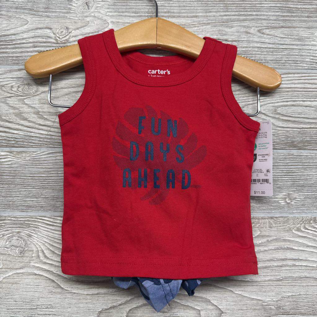 NEW Tank Top & Shorts Fun Days Ahead Flowers 3m