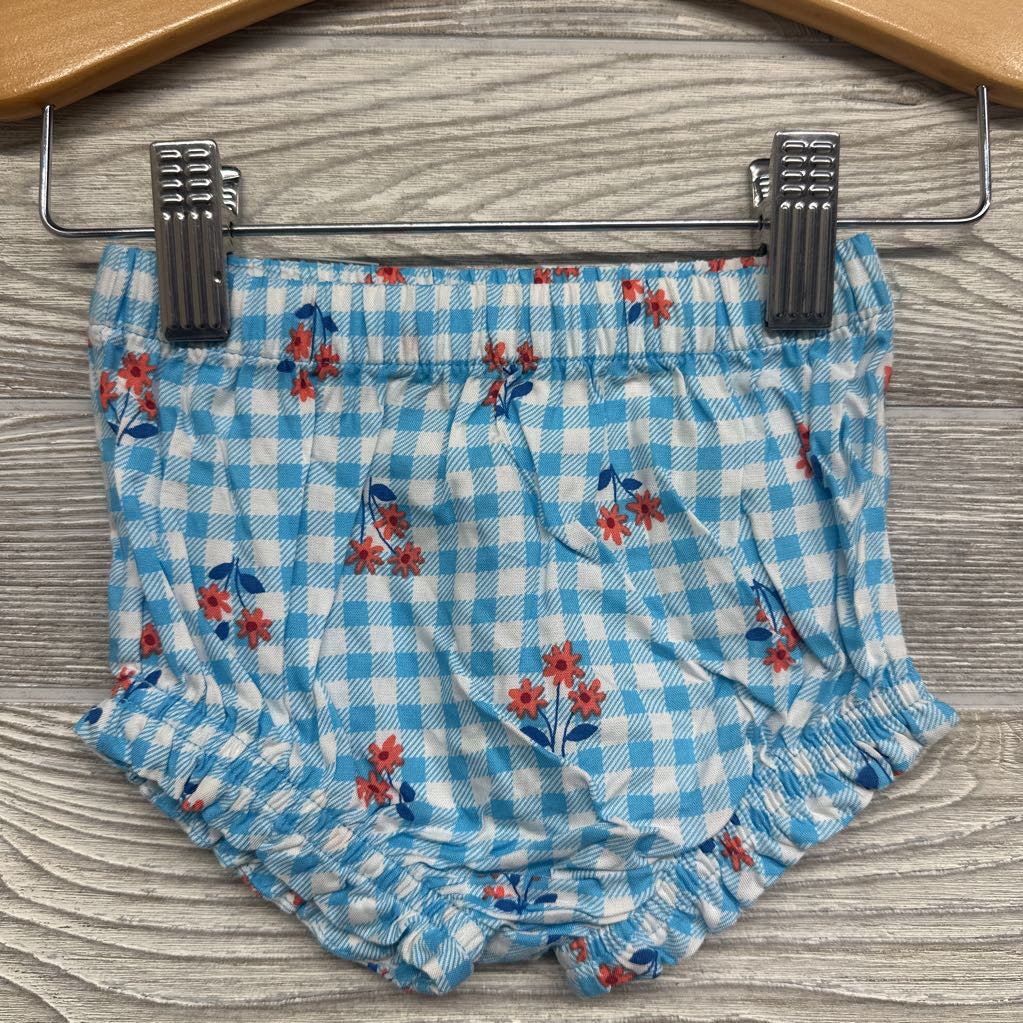 NEW Smocked Tank Top & Shorts Gingham Flowers 0-3m
