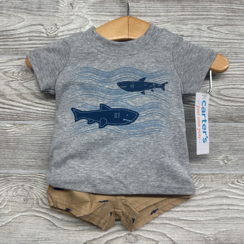 NEW Shirt, Bodysuit & Shorts Sharks Stripes nb