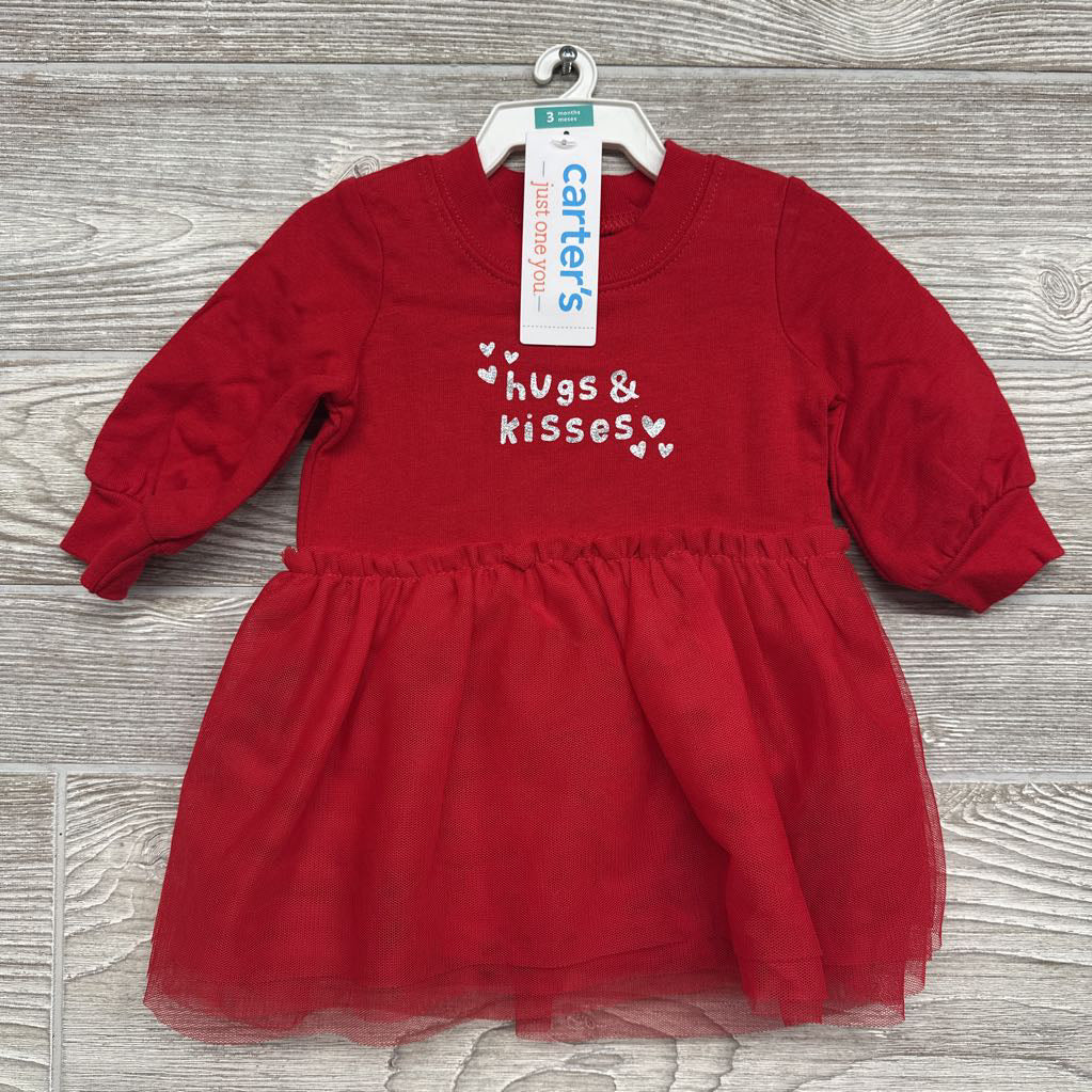 NEW LS Tulle Dress Hugs & Kisses 3m