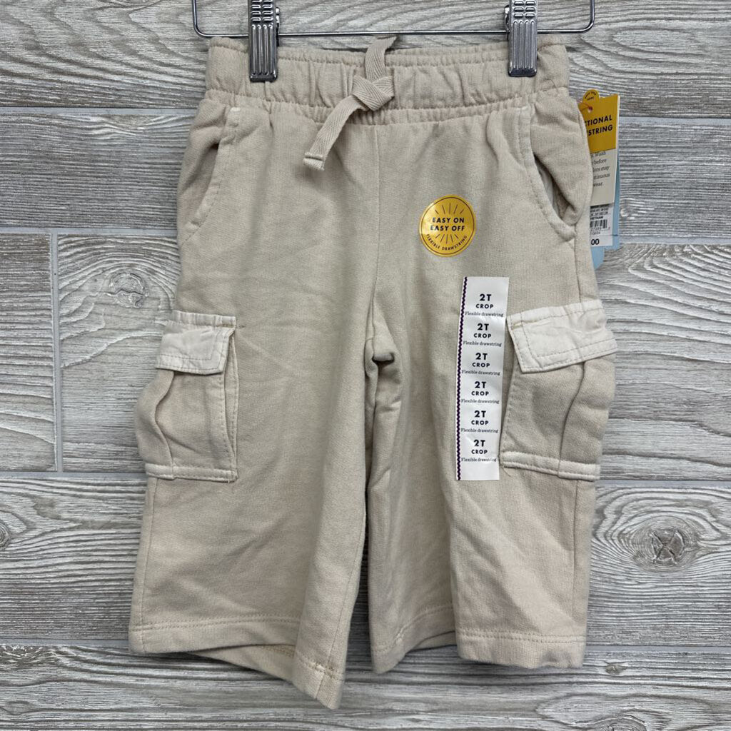 NEW Crop Cargo Drawstring Pants 2t