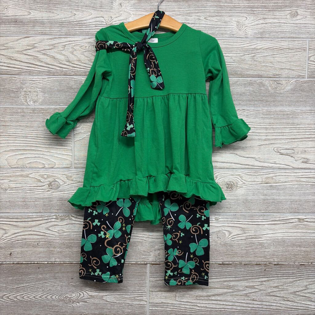 NEW LS Tunic & Leggings Shamrocks 3