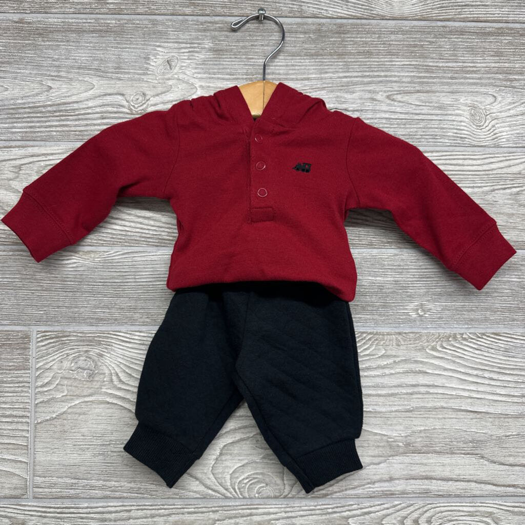 Nw/oT LS Bodysuit W/ Hood & Quilted Joggers nb