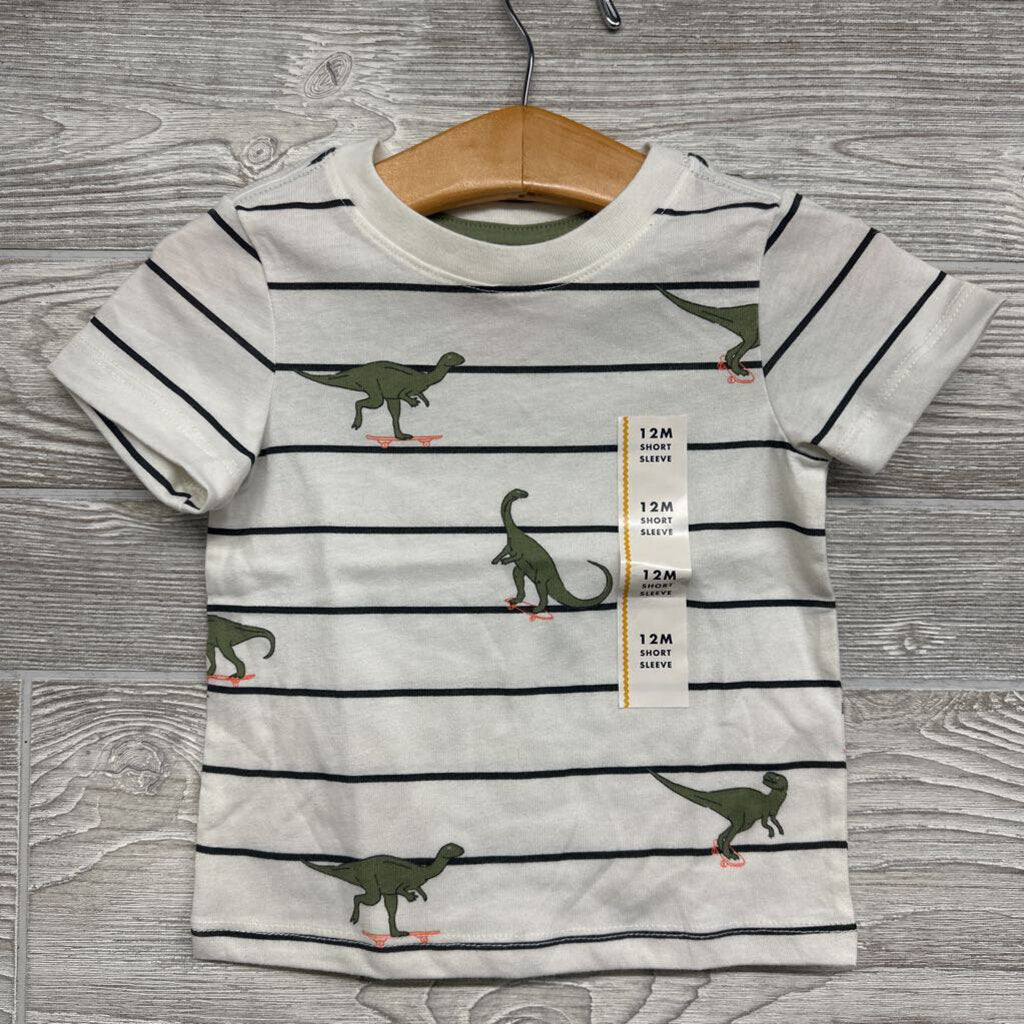 NEW Shirt Stripes Dinosaurs 12m