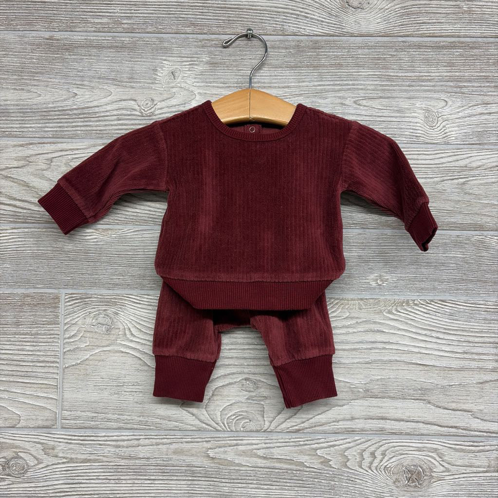 Ribbed Velour Shirt & Harem Pants nb