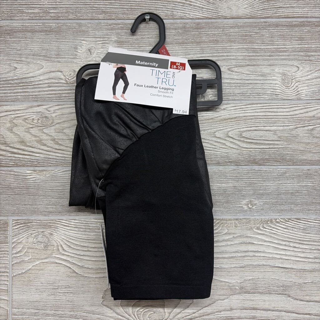 NEW Full Panel Faux Leather Leggings Med