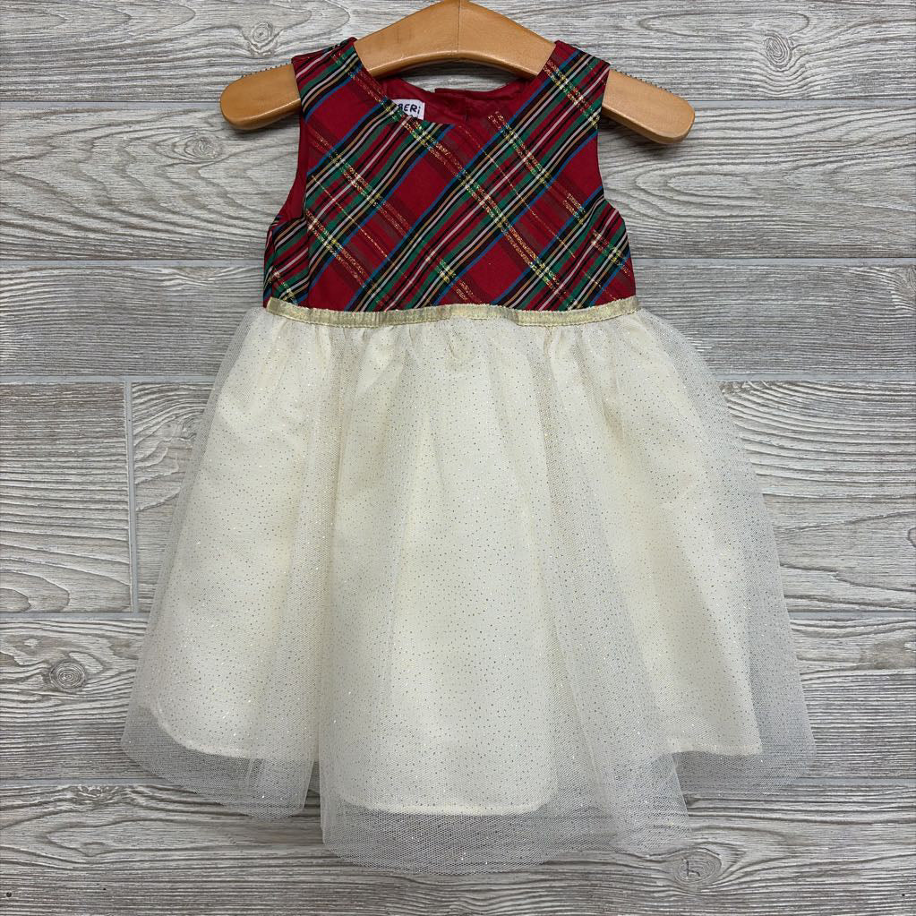 Plaid & Glitter Tulle Dress 2t