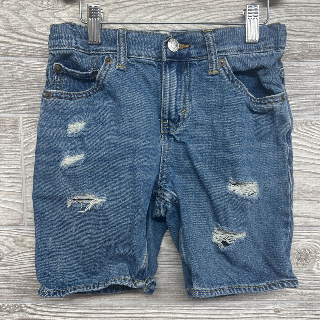 Distressed 511 Denim Shorts 8