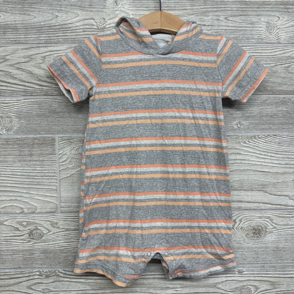 Shorty Romper W/ Hood Stripes 24m