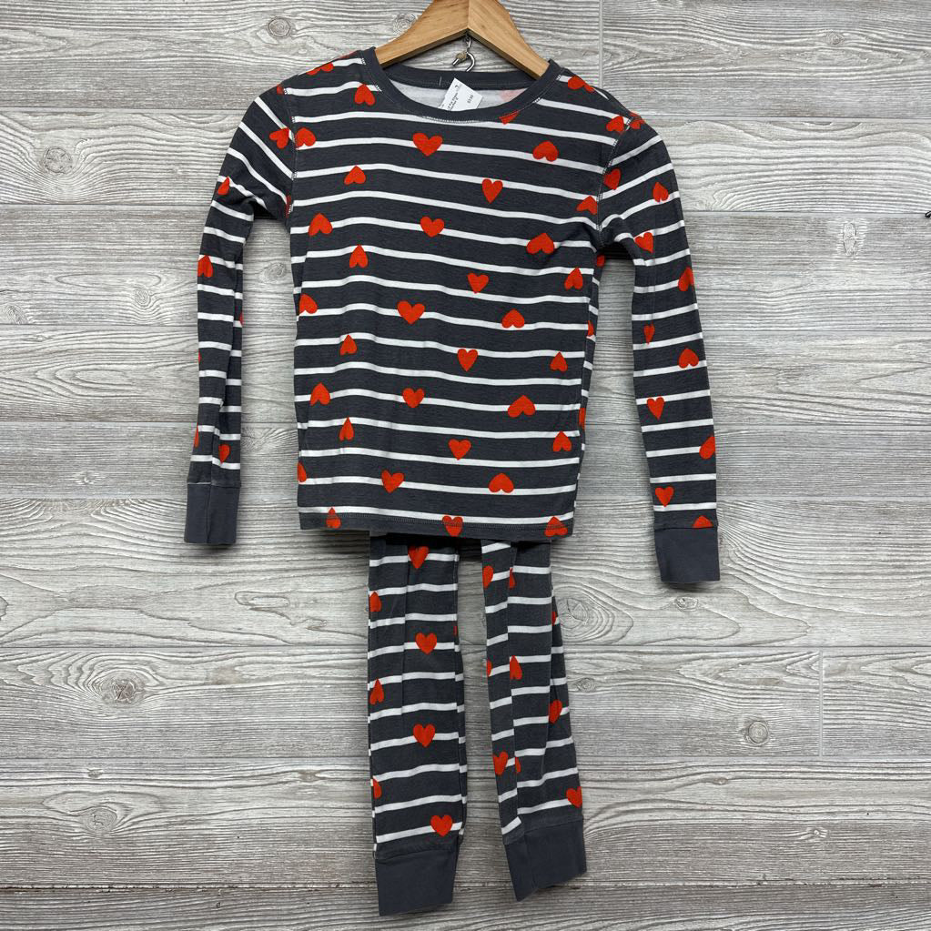 2 Pc LS PJs Stripes Hearts