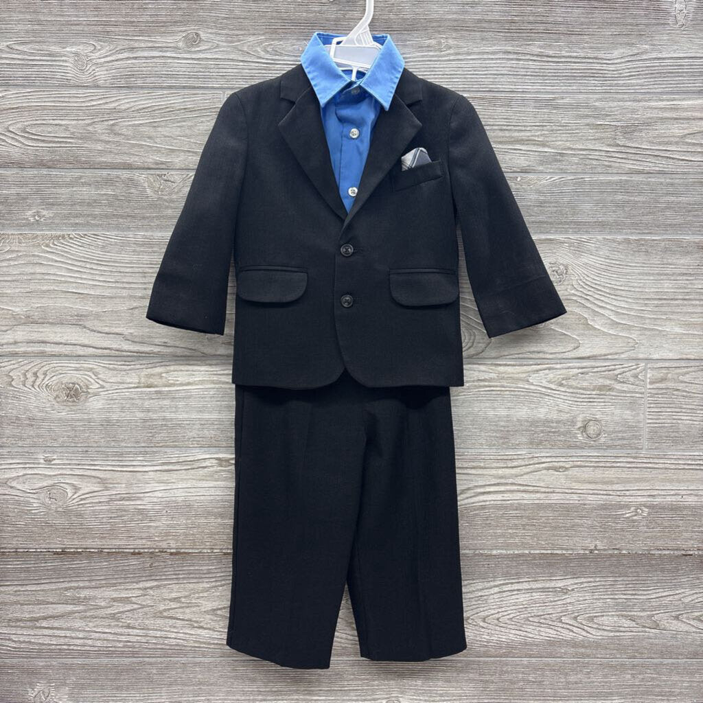 3 Pc Suit Jacket, LS Button Up Shirt & Pants 24m