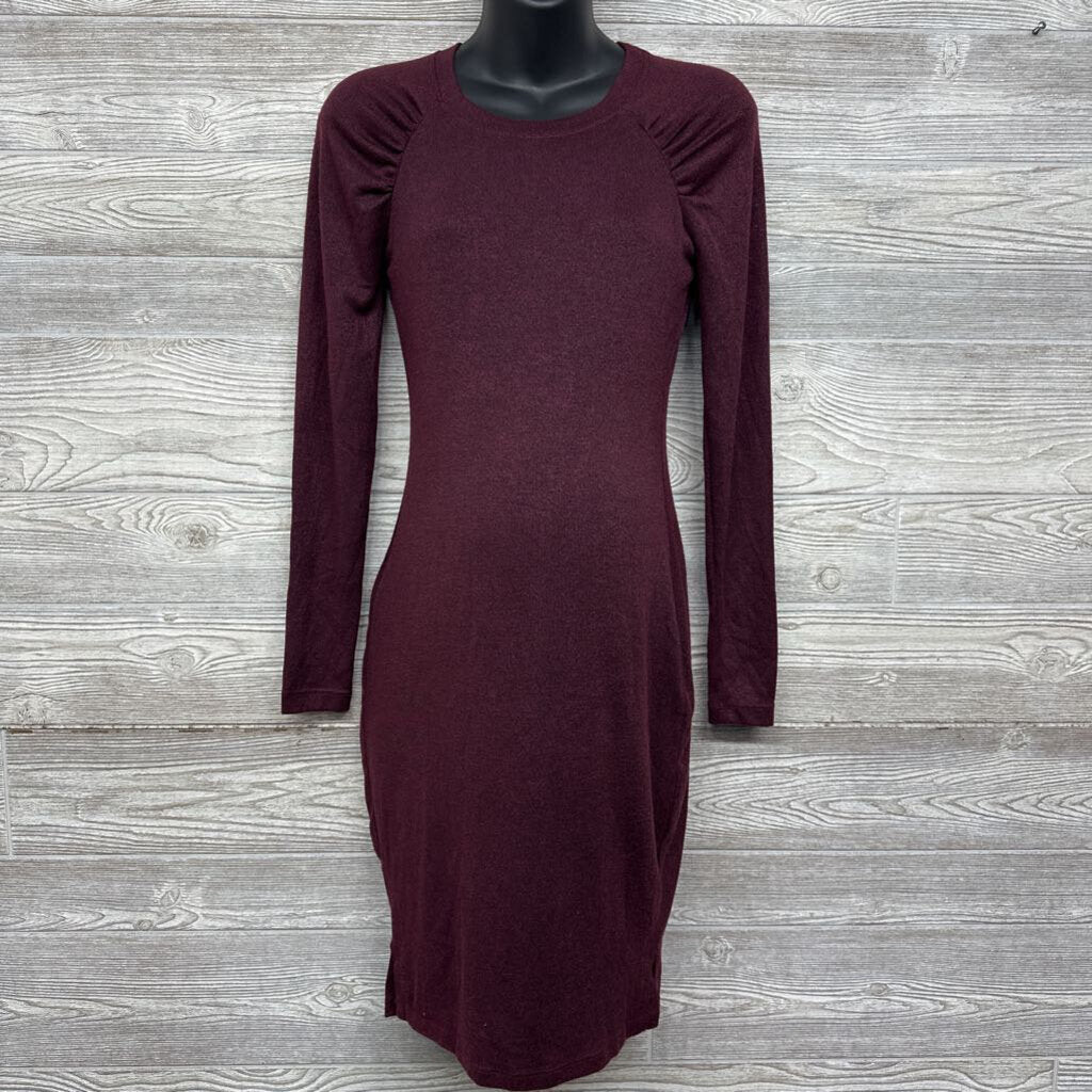 LS Bodycon Dress Puff Sleeves Small