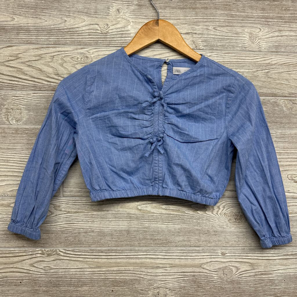 LS Blouse Stripes Front Bows 8