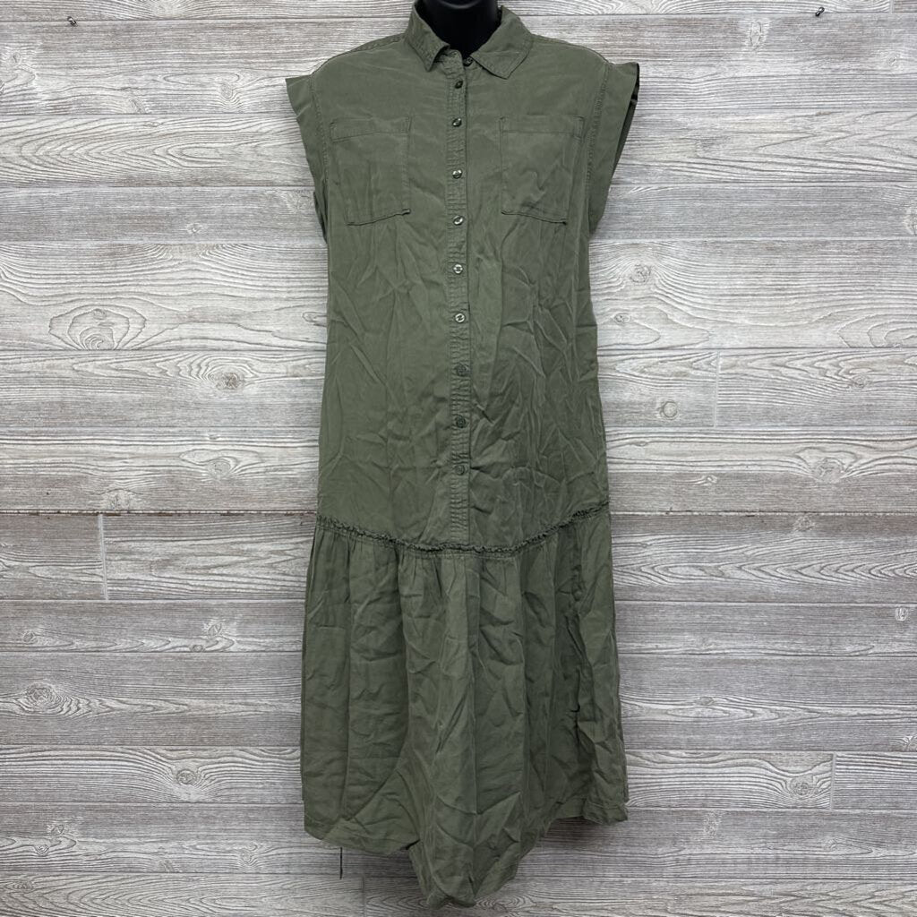 NEW Button Up Dress W/ Pockets Small