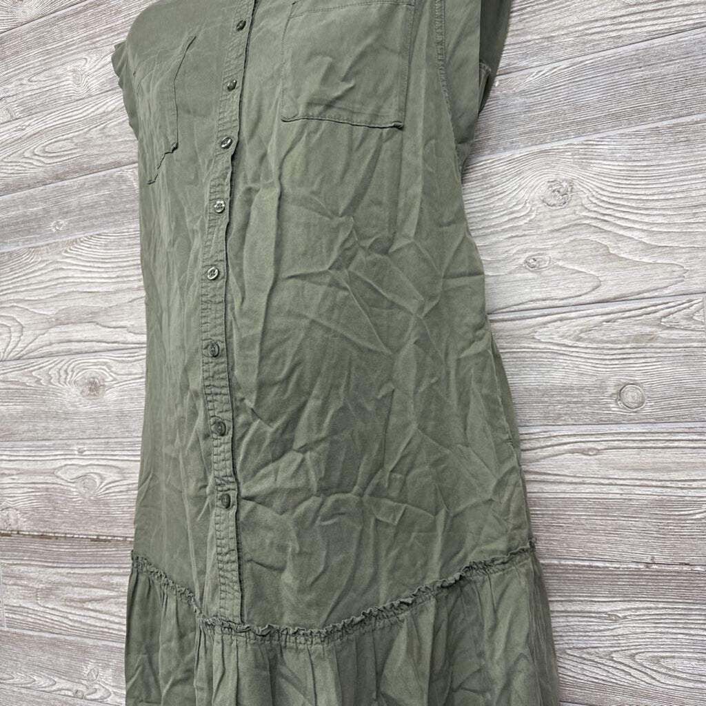 NEW Button Up Dress W/ Pockets Small