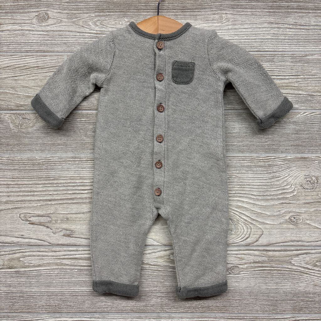 LS French Terry Button Up Outfit Chest Pocket 3m