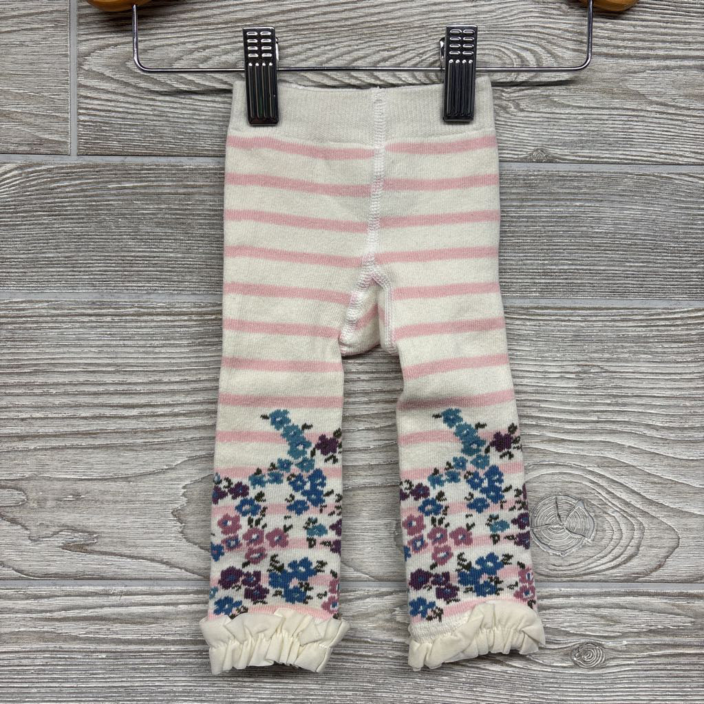 Footless Tights Stripes Flowers 0-6m
