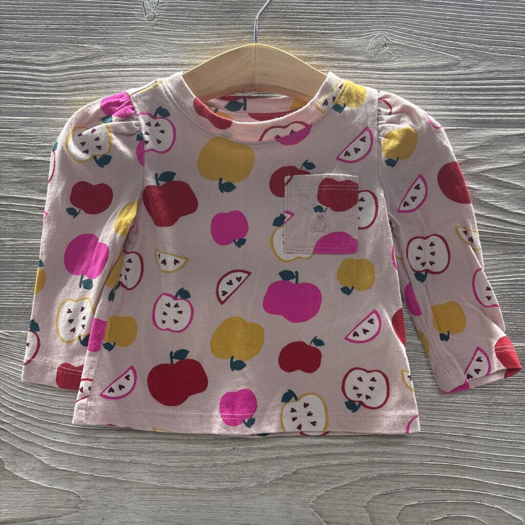 LS Shirt Apples Chest Pocket 6-12m