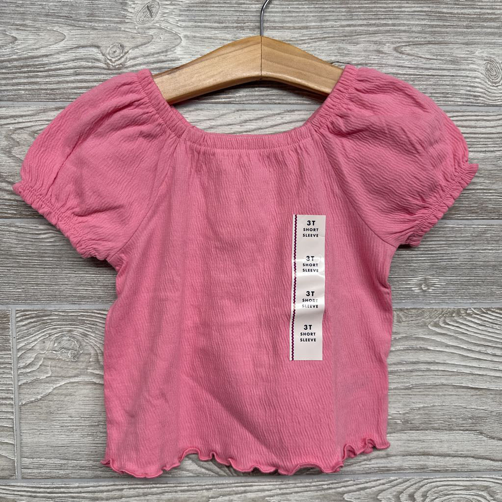 NEW Textured Shirt Lettuce Trim 3t