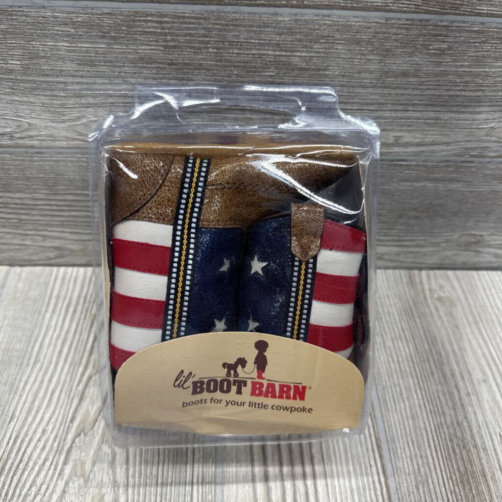 NEW Flag Poppet Western Boots 4c