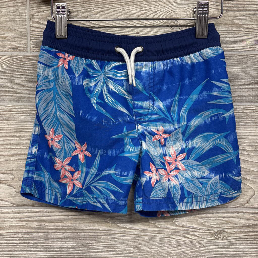 Swim Trunks Flowers 2t
