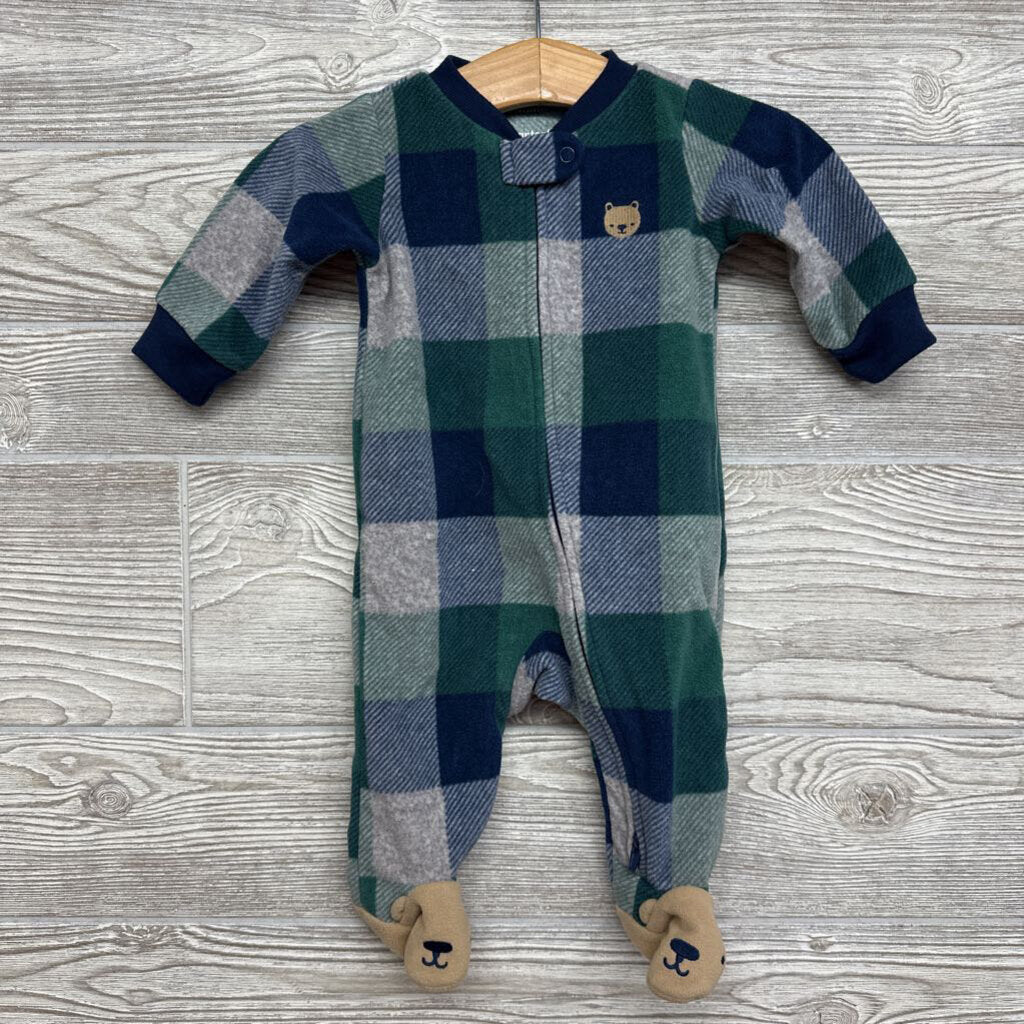 Blanket Sleeper Plaid Bear 3m