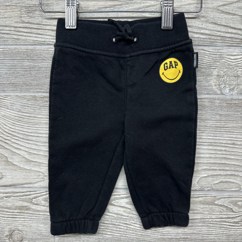 Drawstring Sweatpants Smiley Face 3-6m