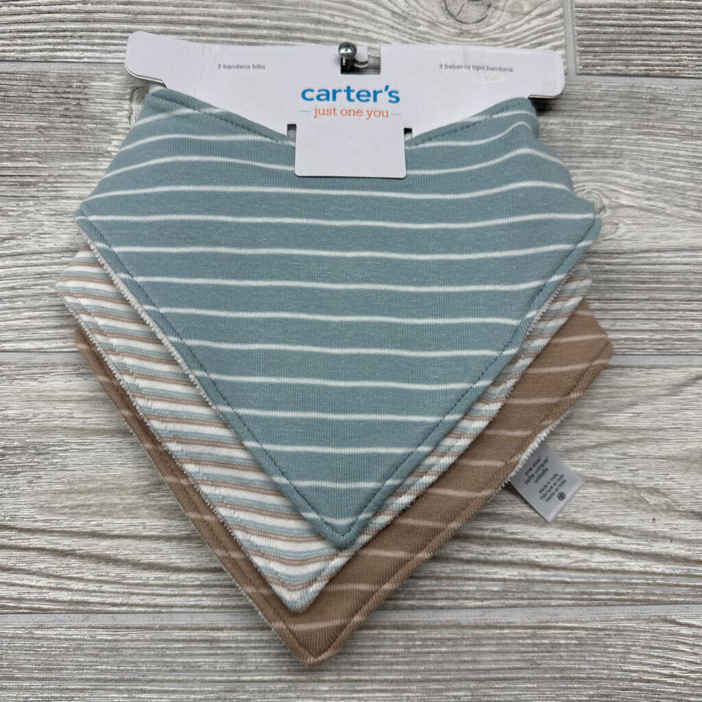 NEW 3 Pk Bandana Bibs Stripes