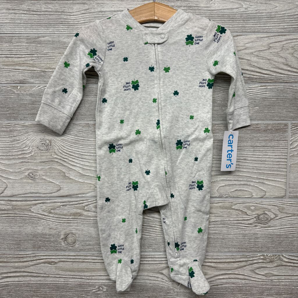 NEW Sleeper Lucky Little One Shamrocks 6m