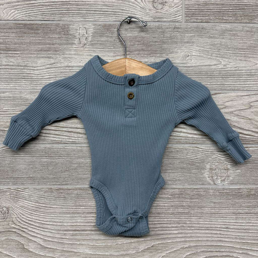 LS Ribbed Henley Bodysuit 3m
