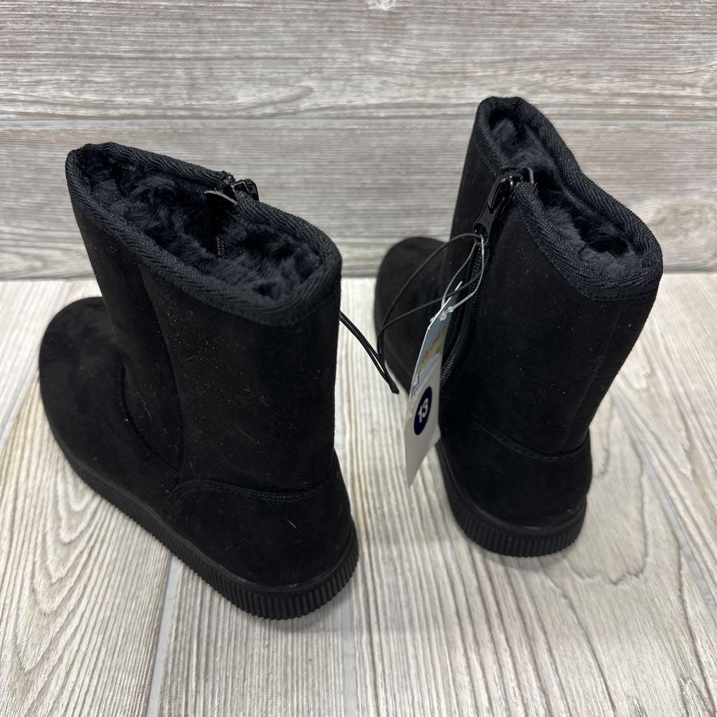 NEW Holland Side Zip Cozy Boots 13c