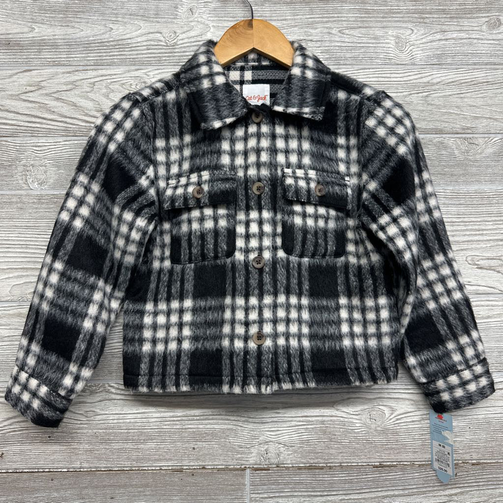 NEW Faux Fur Shacket Plaid 8