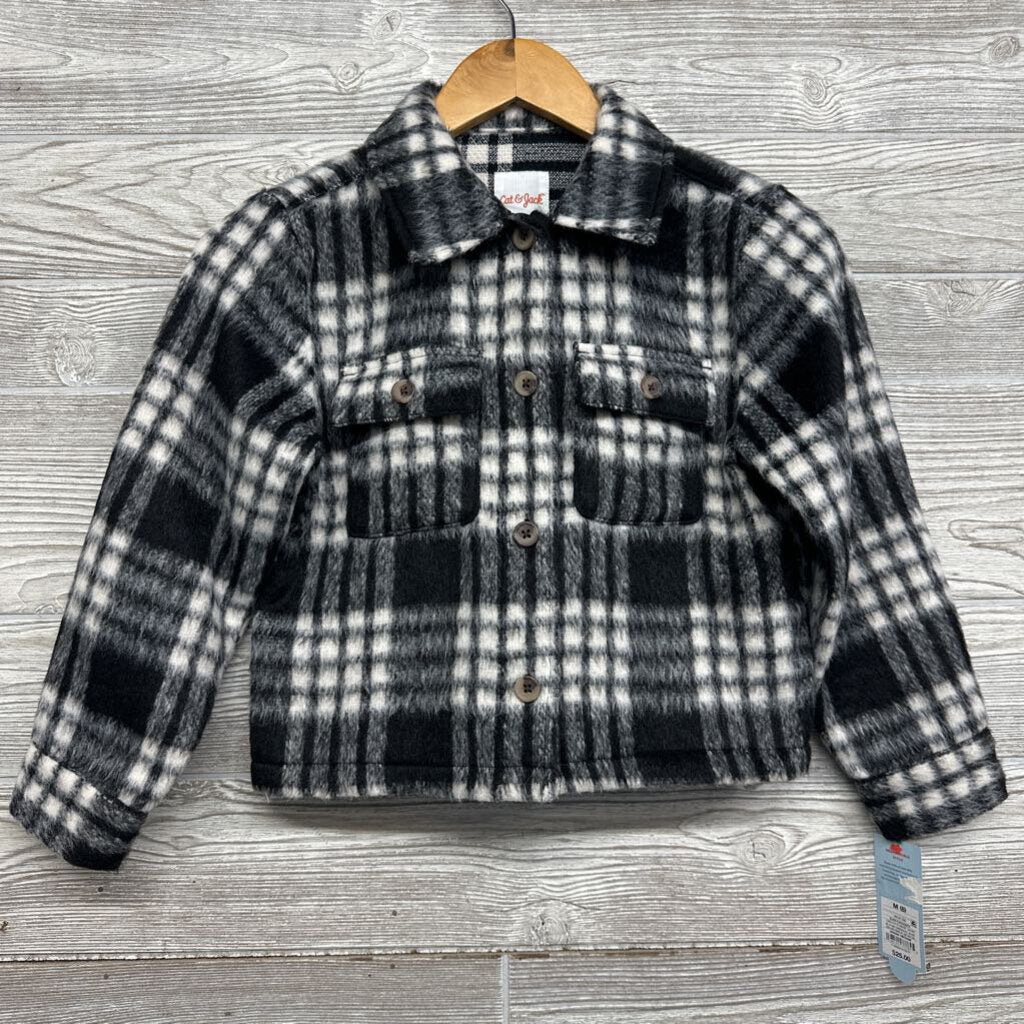NEW Faux Fur Shacket Plaid 8