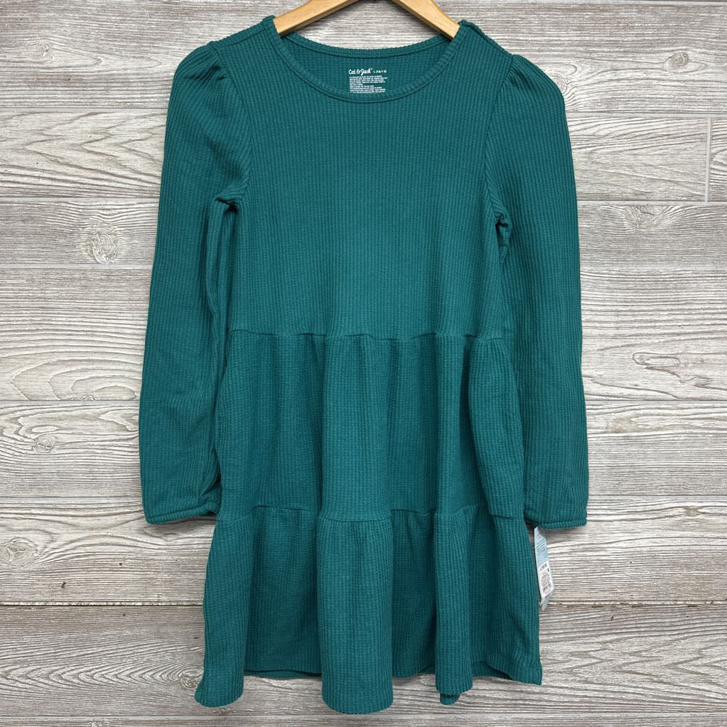 NEW Waffle Knit Tiered LS Dress 10
