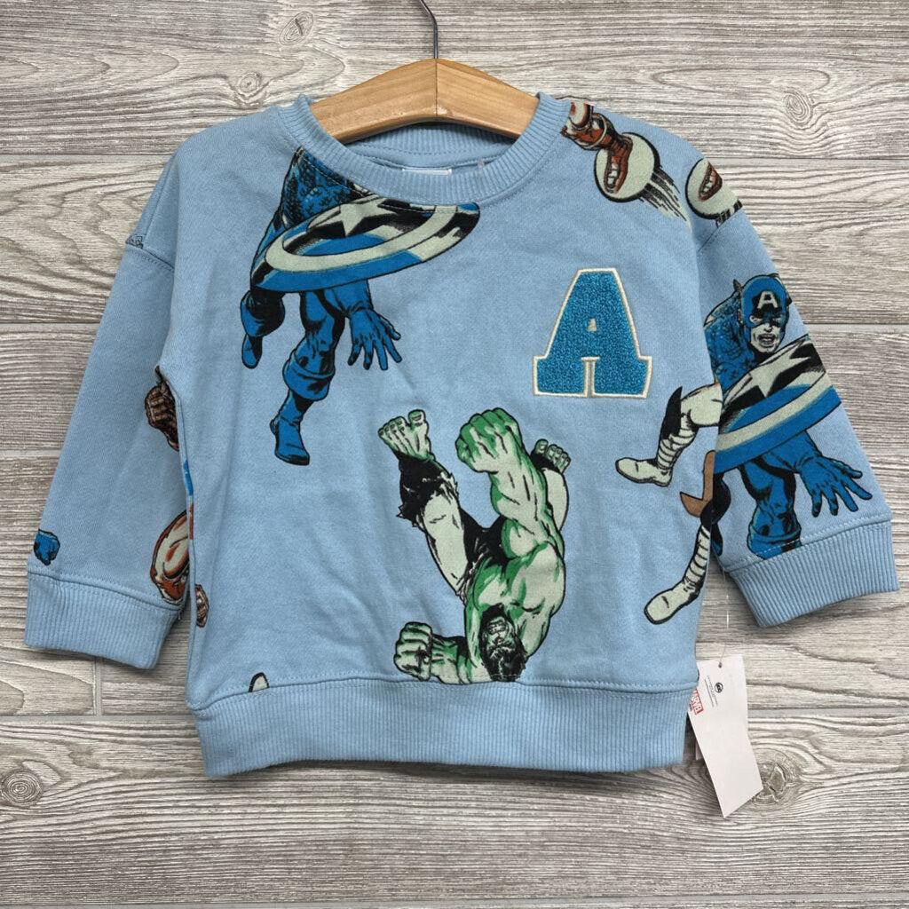 NEW Avengers Character Crewneck 2t