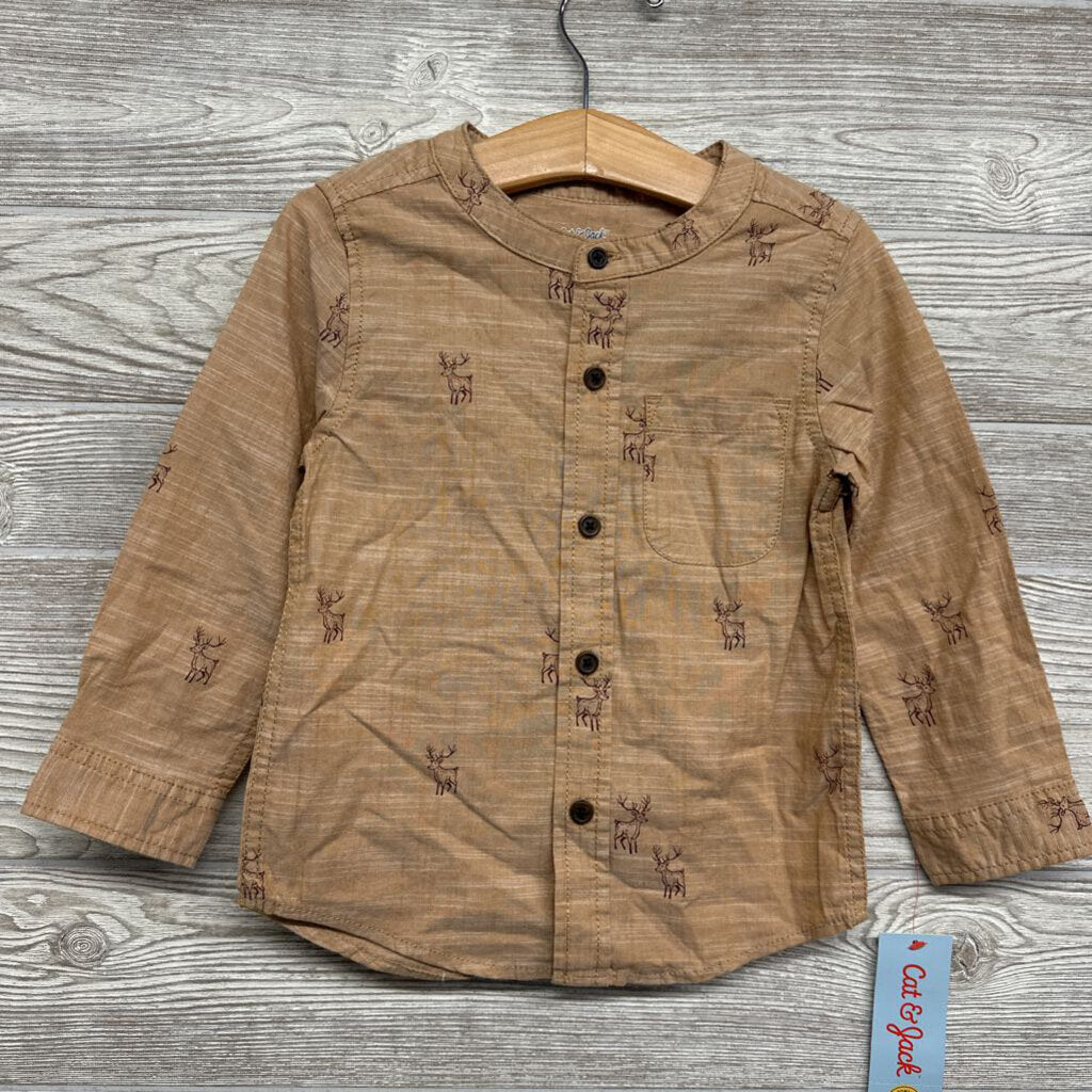 NEW Mandarin Button Up Shirt 3t