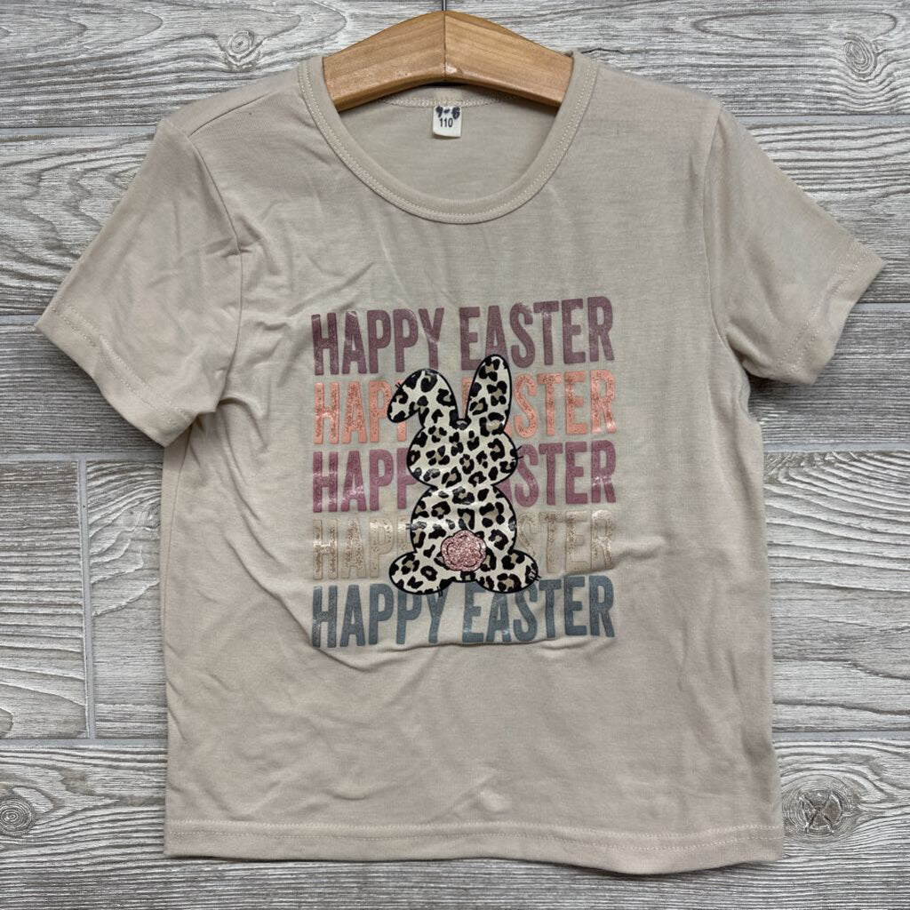 Shirt Happy Easter Animal Print Bunny 3-4