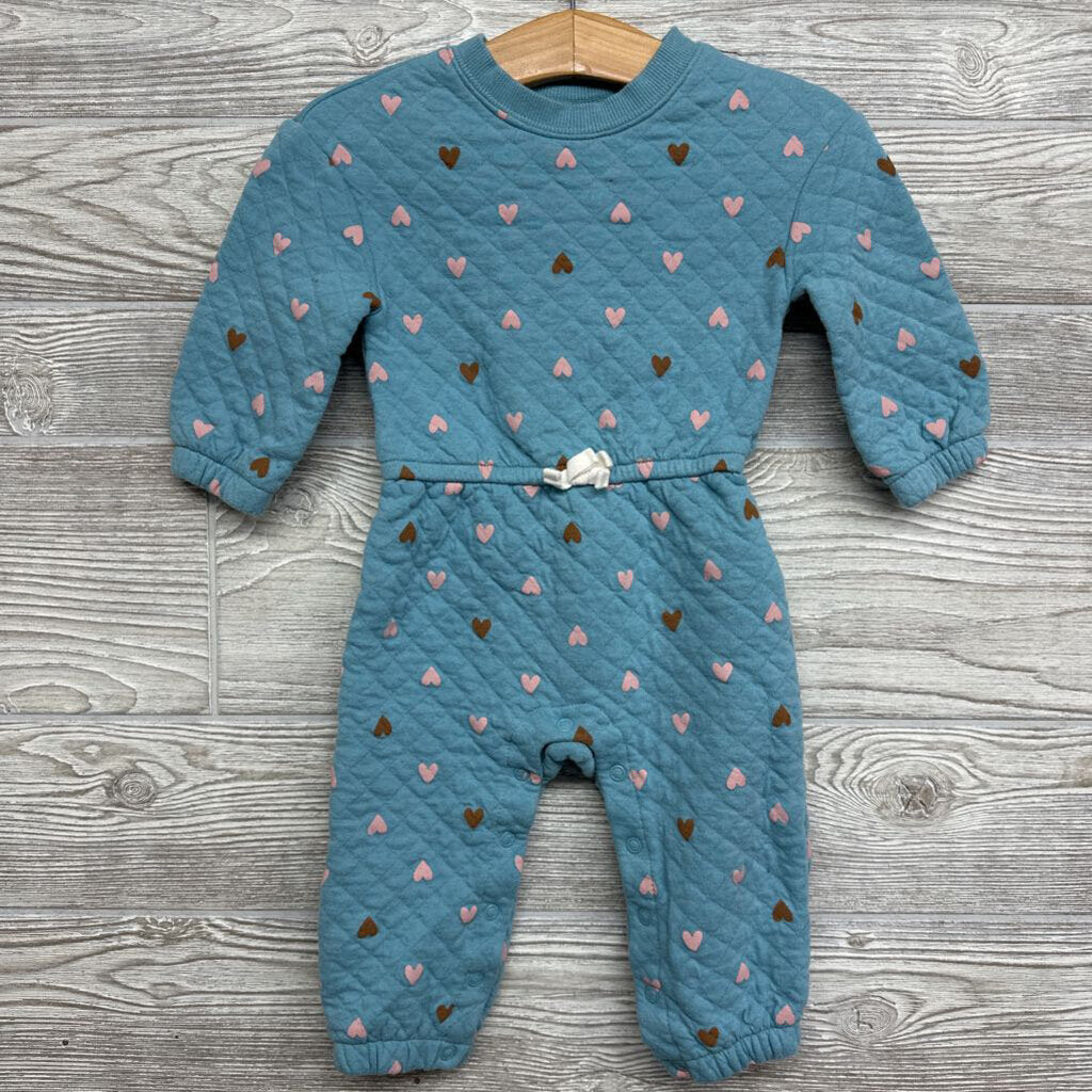 LS Quilted Outfit Hearts 12m