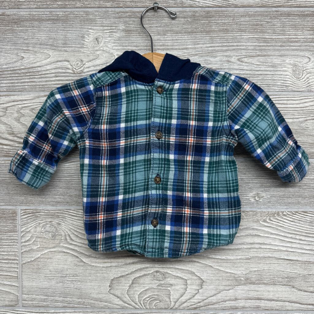 LS Plaid Button Up Flannel Shirt 3m