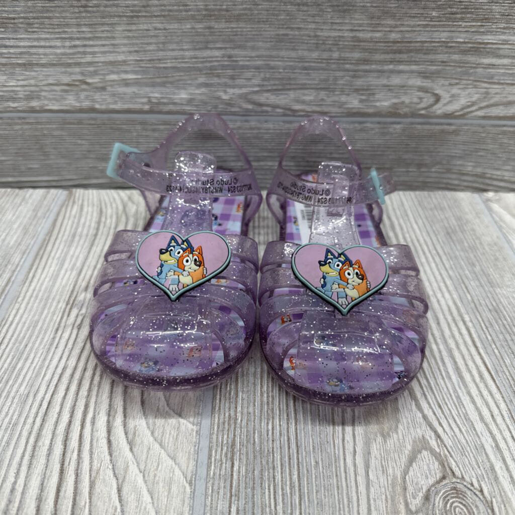 Glitter Jelly Shoes Bluey 7c
