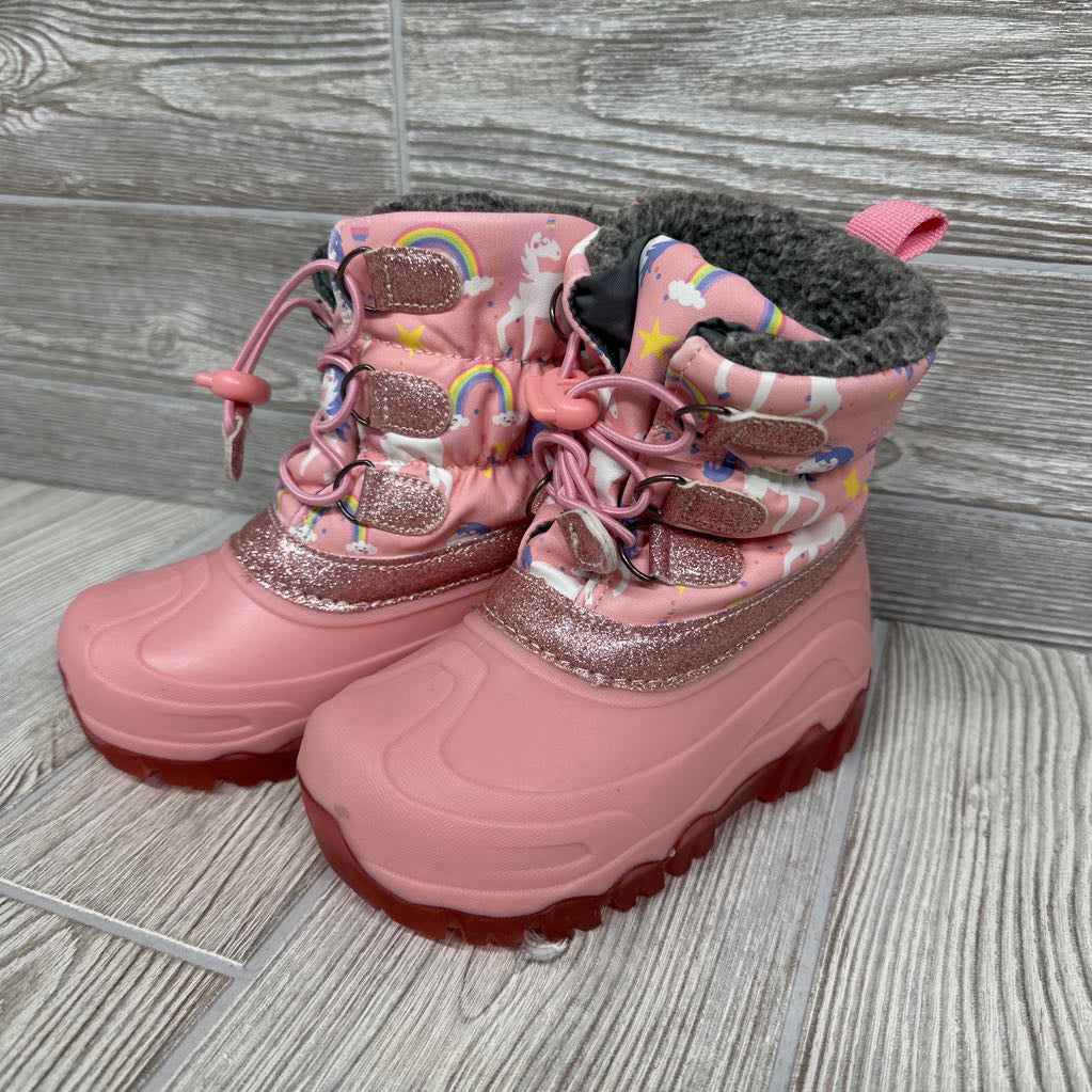 Light Up Snow Boots Unicorns 9/10c